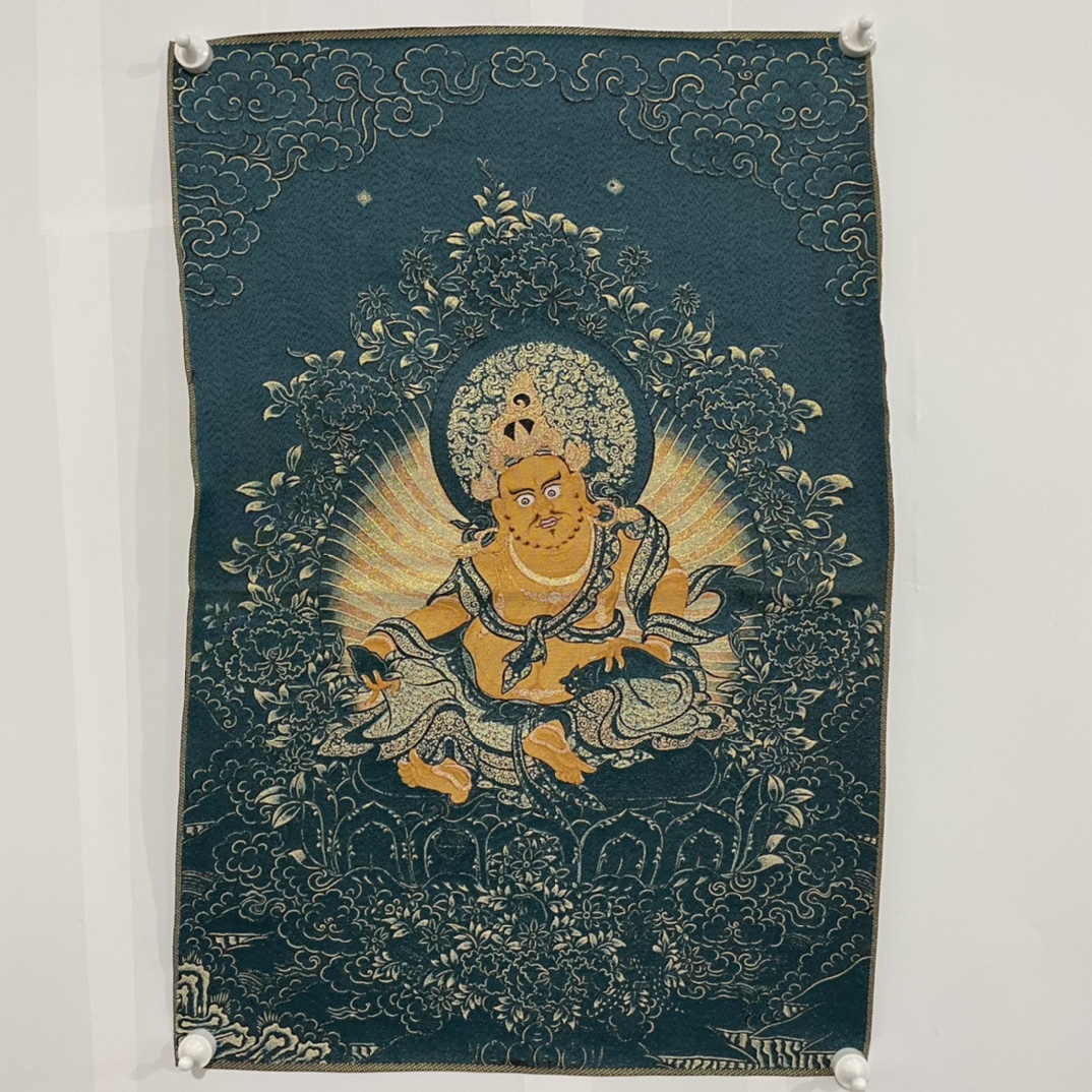 Embroidery Yellow - Thangka Embroidery Tibetan Buddhism Silk brocade