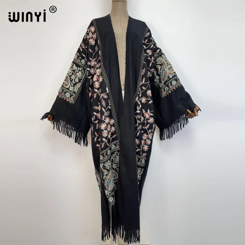 Embroidery Pashmina - WINYI Mùa Đông Nữ Tua Rua
