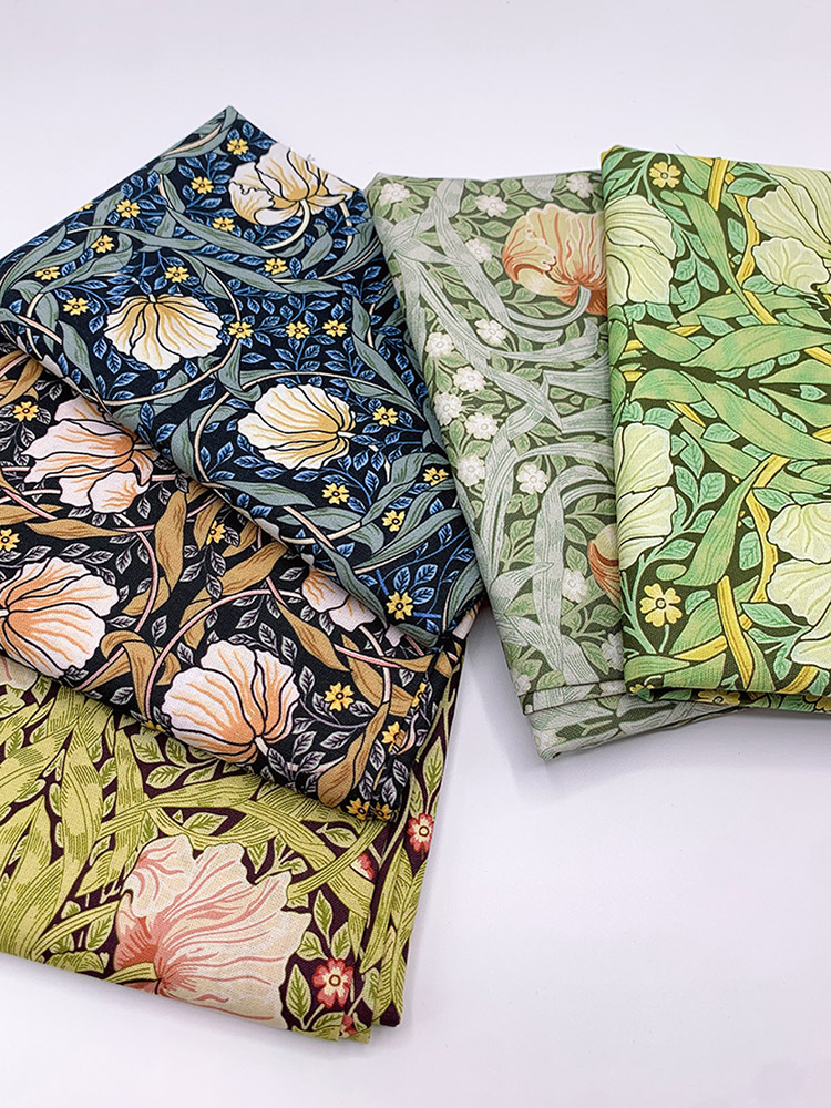 Embroidery Room - Cotton Fabric William Morris Magpie,Handmade DIY