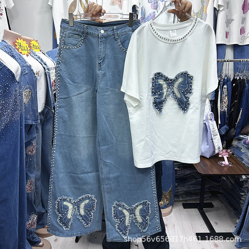 Embroidery Uniform - New Spring Summer Loose Women Two-piece