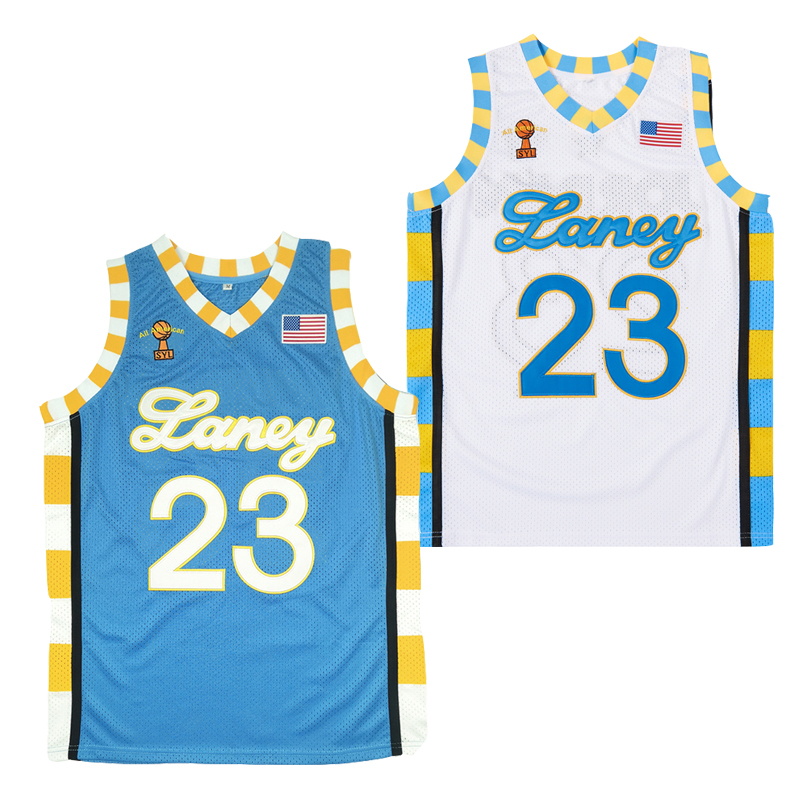 Embroidery Yellow - Basketball Jerseys High School LANEY 23