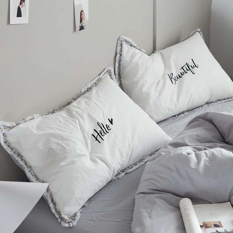 2PC Embroidery Pillowcase Bedd - đánh giá và giá Embroidery Pashmina