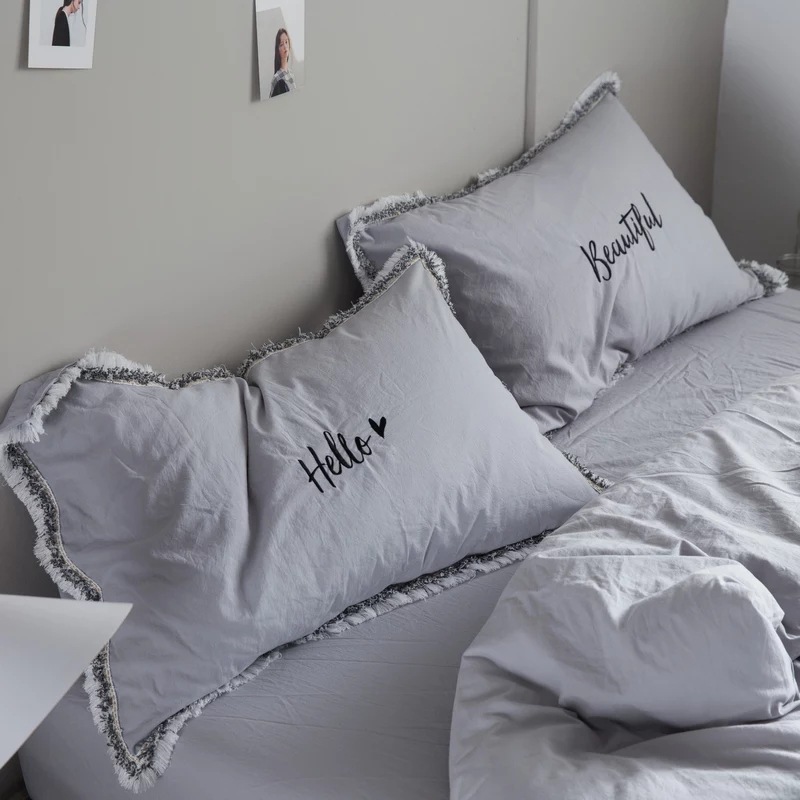 2PC Embroidery Pillowcase Bedd - đánh giá và giá Embroidery Pashmina