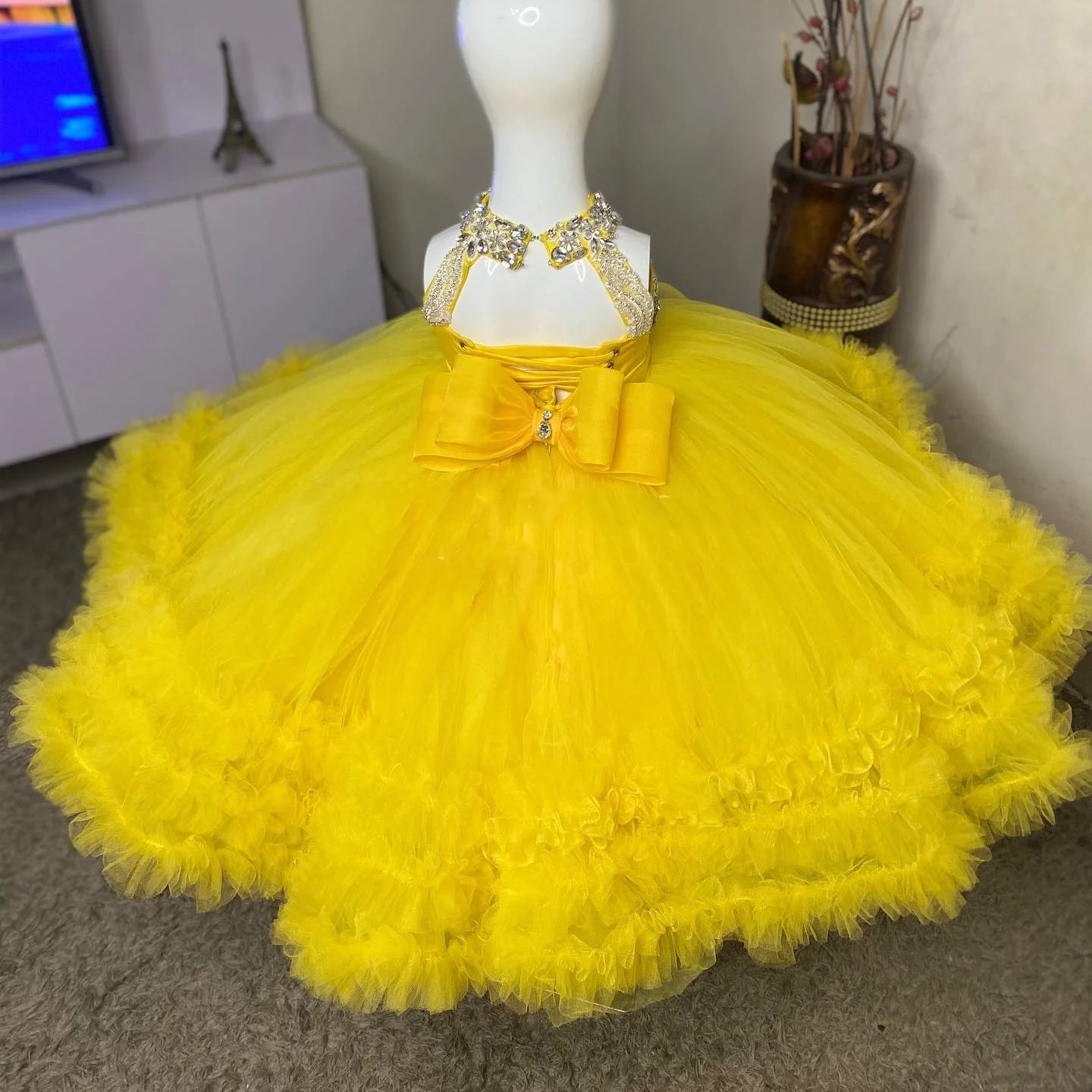 Gorgeous Yellow Flower Girl Dr - đánh giá và giá Embroidery Yellow Dress