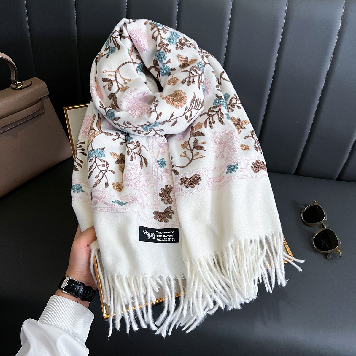 New Winter Warm Cashmere Scarf - đánh giá và giá Embroidery Pashmina