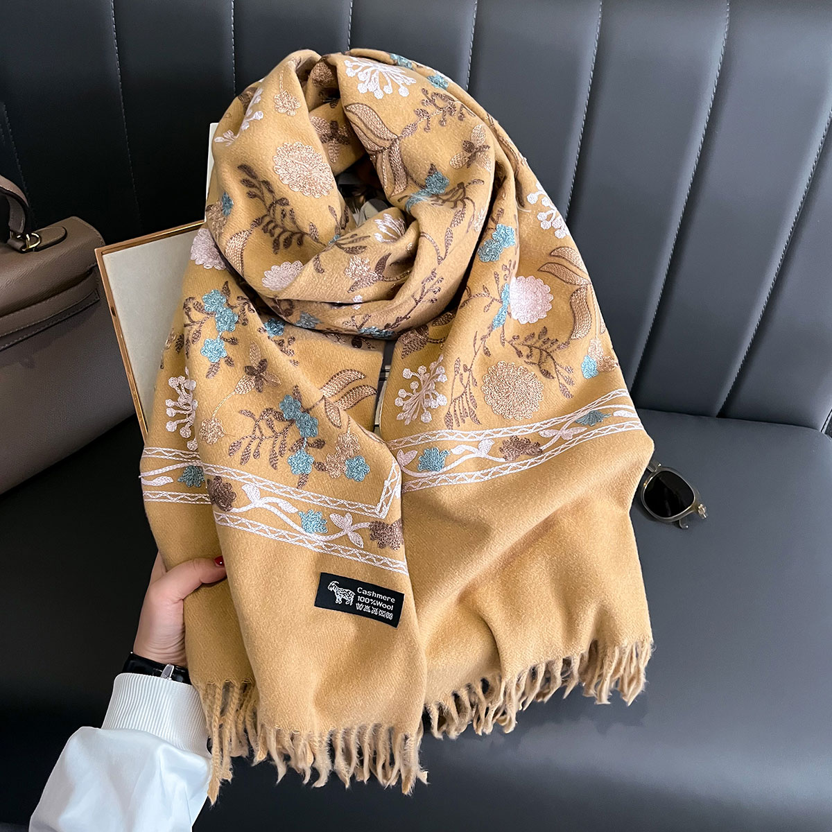 New Winter Warm Cashmere Scarf - đánh giá và giá Embroidery Pashmina