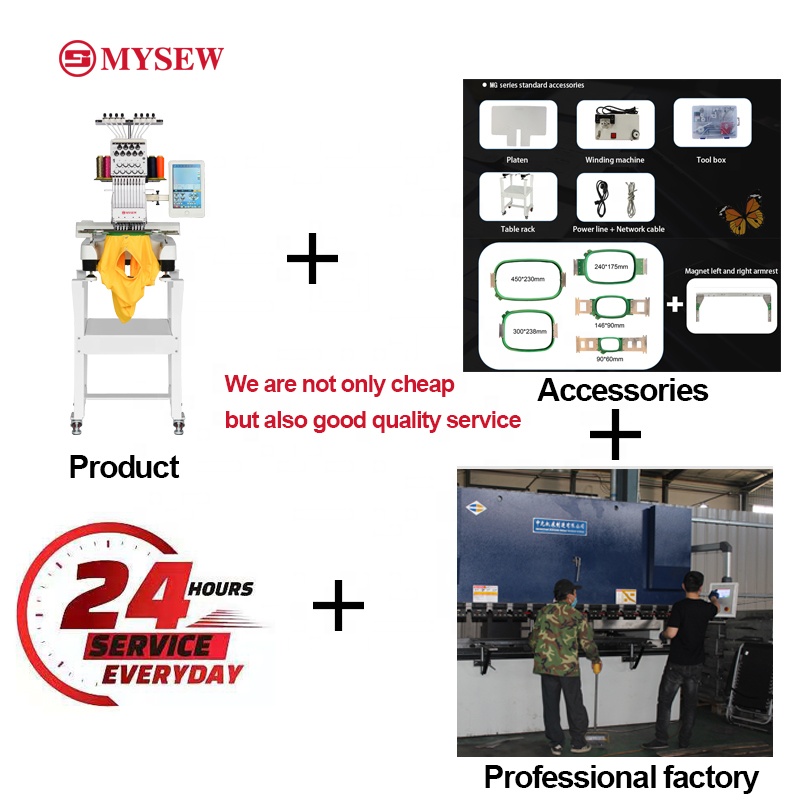 MYSEW MFS800  9  s Single Head - đánh giá và giá Embroidery Machine Computerized