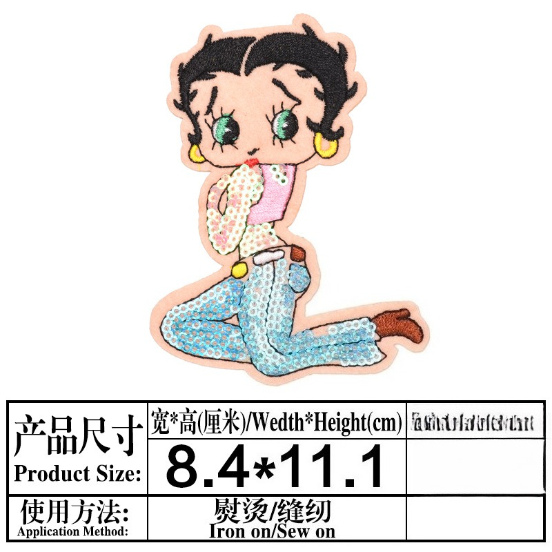 Betty Boop Patch High Color Va - đánh giá và giá Embroidery Set