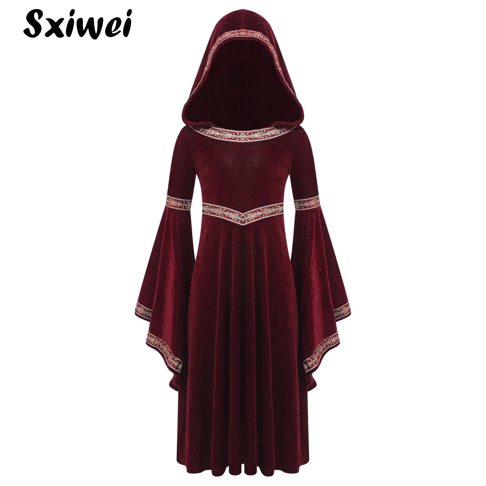 Hooded Medieval Princess Costu - đánh giá và giá Embroidery Motif