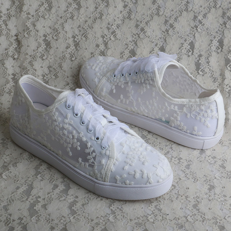 Wedopus White Sneakers for Wom - đánh giá và giá Embroidery Shoes