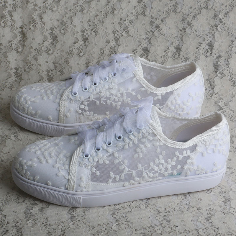 Wedopus White Sneakers for Wom - đánh giá và giá Embroidery Shoes