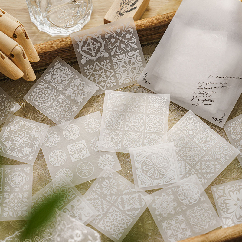 30pcs/lot White Translucent La - đánh giá và giá Embroidery Paper
