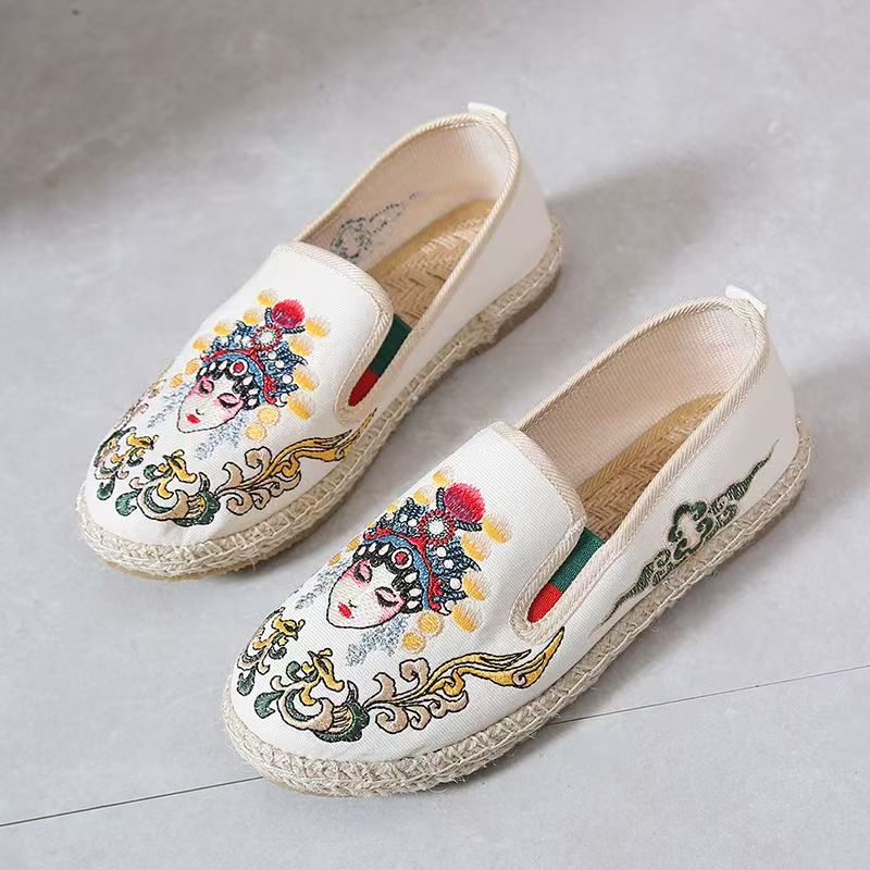 Women Flat Sole Embroidered Cl - đánh giá và giá Embroidery Shoes