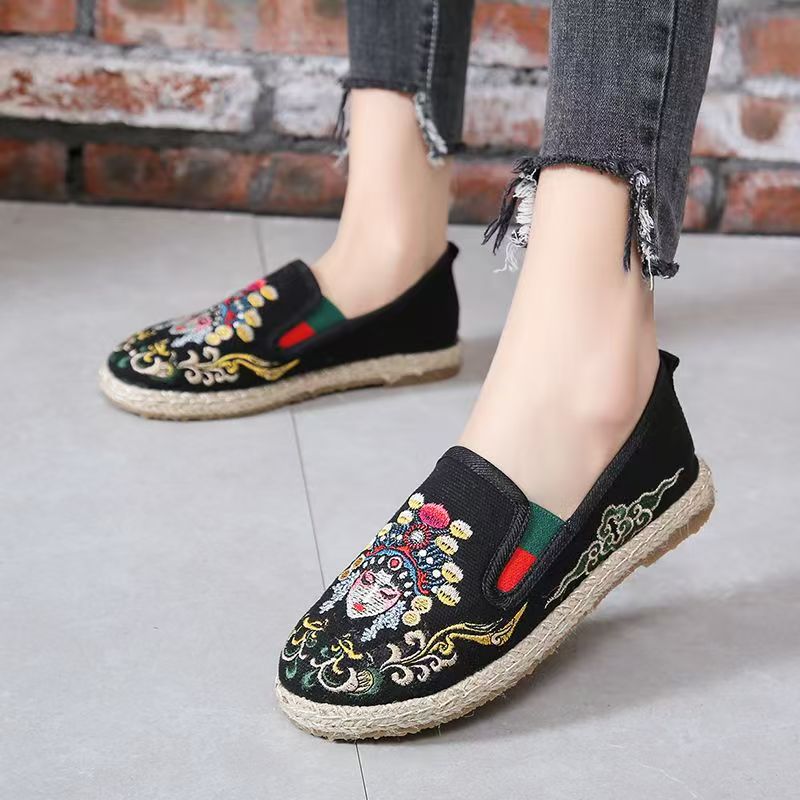 Women Flat Sole Embroidered Cl - đánh giá và giá Embroidery Shoes