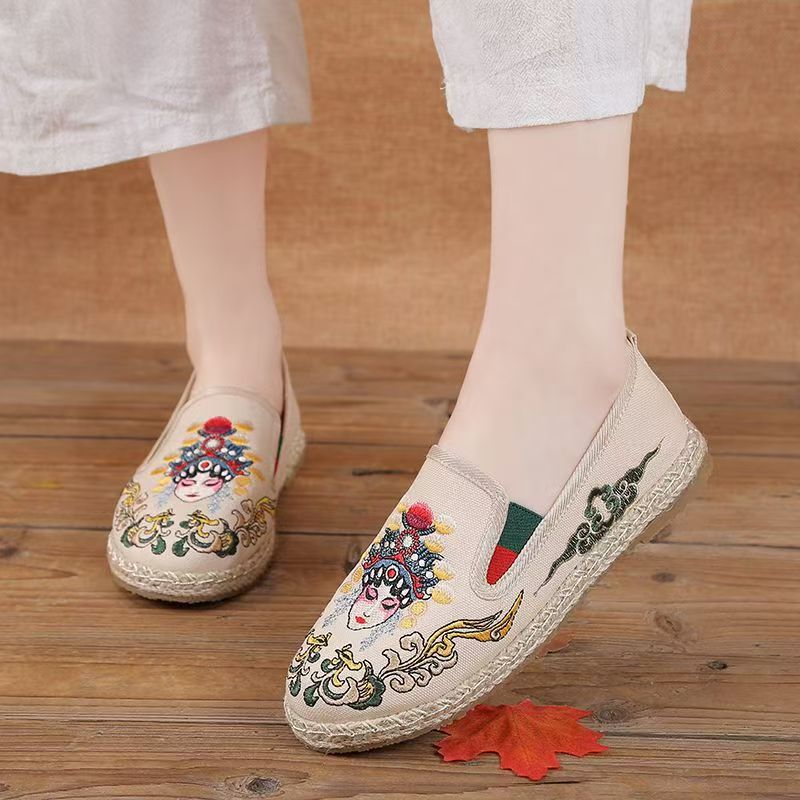 Women Flat Sole Embroidered Cl - đánh giá và giá Embroidery Shoes