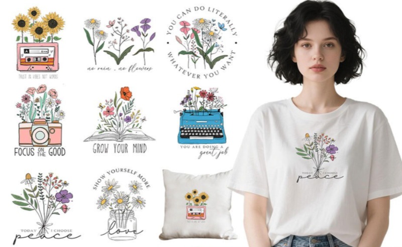 Cartoon Floral Flower Iron On  - đánh giá và giá Embroidery Flower