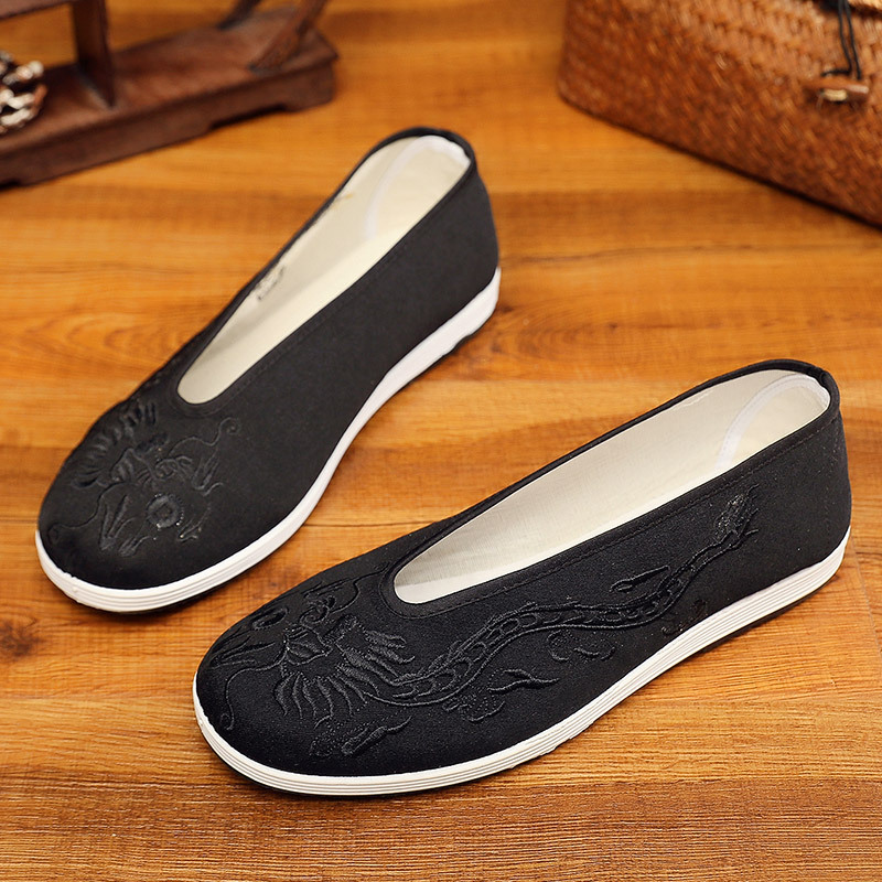 Vintage Chinese Kung Fu Shoes  - đánh giá và giá Embroidery Yellow