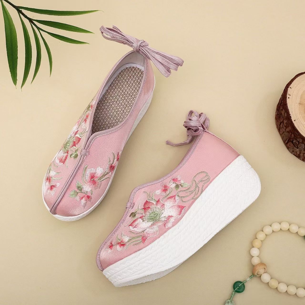 Woman Ethnic Style Wedges Embr - đánh giá và giá Embroidery Shoes