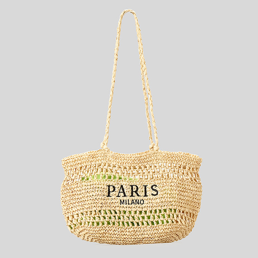 Casual Hollow Straw Tote Bag L - đánh giá và giá Embroidery Bali