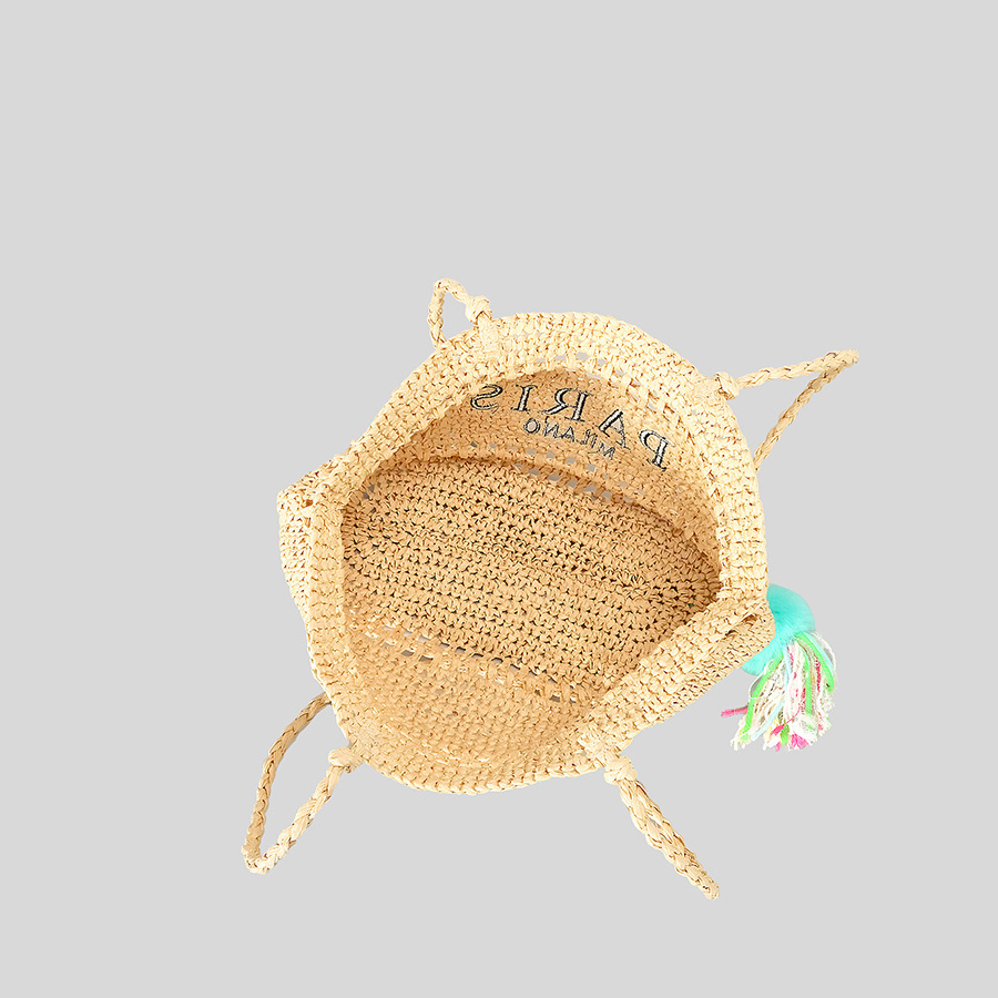 Casual Hollow Straw Tote Bag L - đánh giá và giá Embroidery Bali