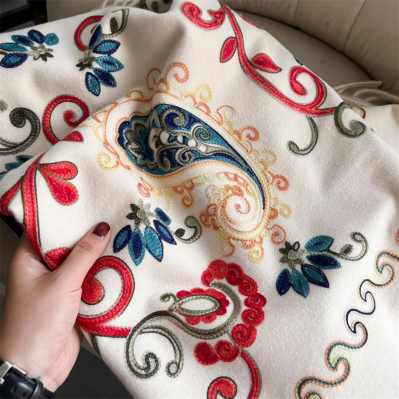 2024 Fashion Scarf Winter Thic - đánh giá và giá Embroidery Pashmina
