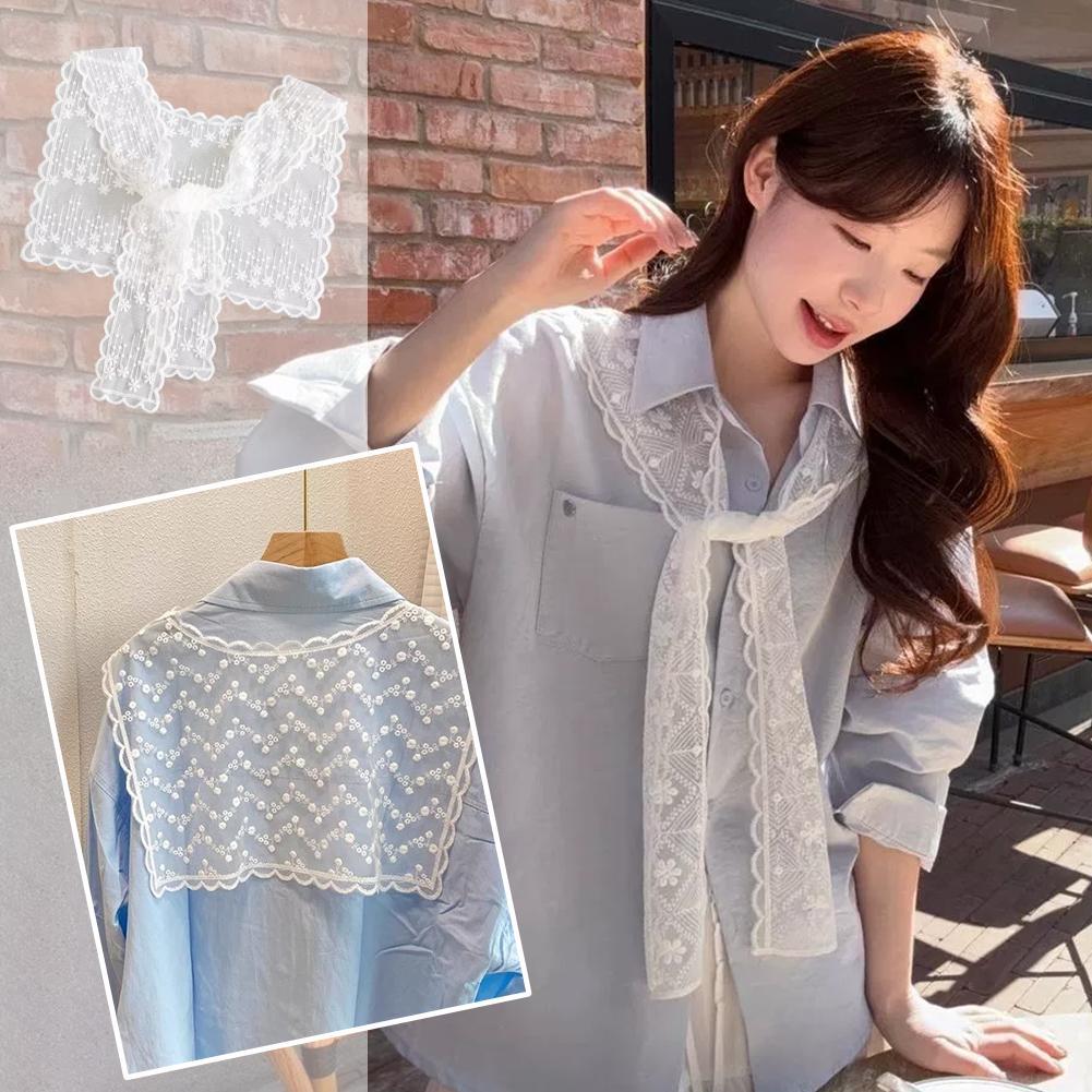 French Lace Shawl Scarf for Wo - đánh giá và giá Embroidery Uniform
