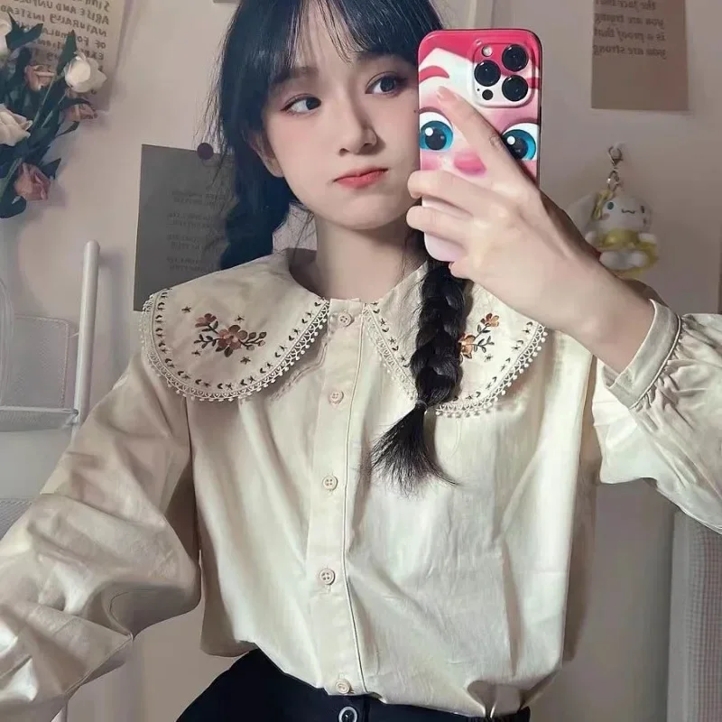 Shirts Women Japan Style Embro - đánh giá và giá Embroidery Design Love