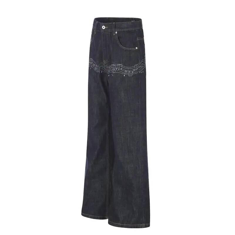 Raw Denim Blue Men's Flared Je - đánh giá và giá Embroidery Design Love