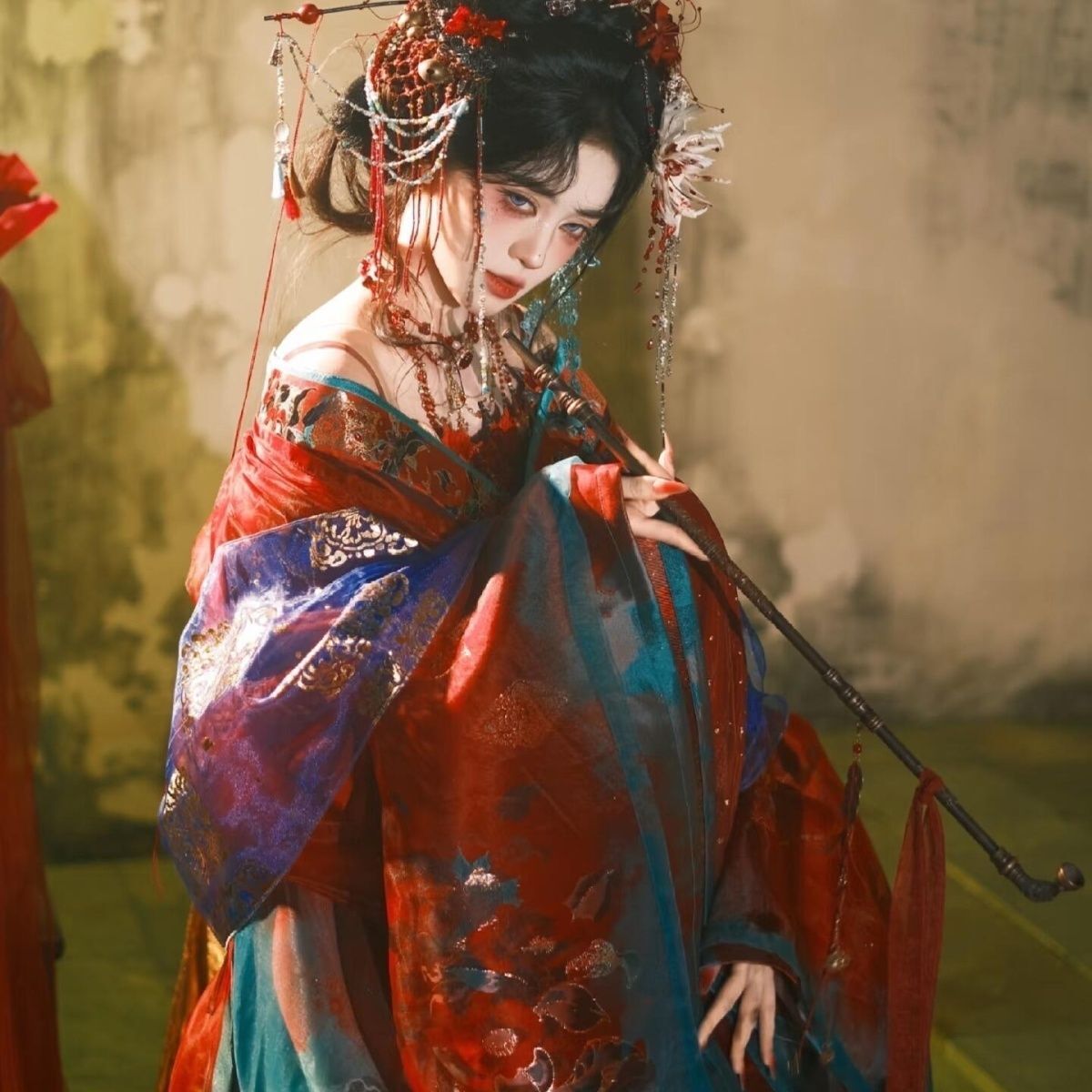 Black Blue Embroidery Hanfu Wo - đánh giá và giá Embroidery Set