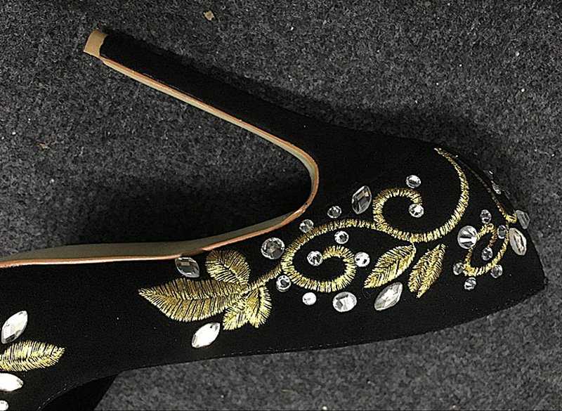 Bling Rhinestone Gold Silver F - đánh giá và giá Embroidery Flower