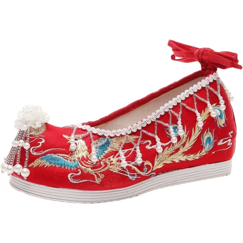 Women New Red Embroidered Wedd - đánh giá và giá Embroidery Shoes