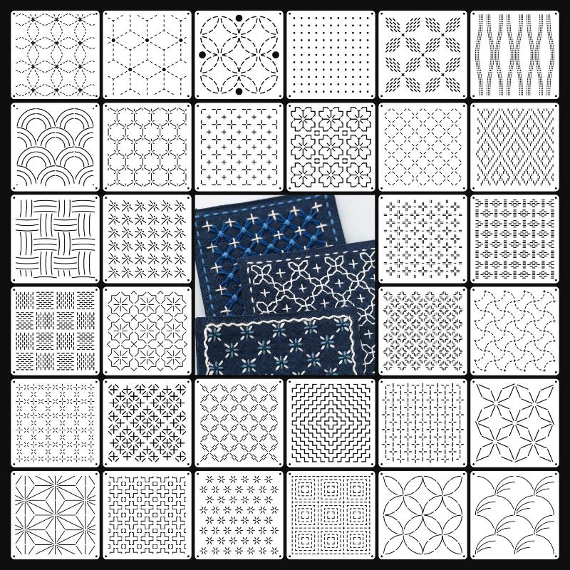 [J]9/32Pcs Sashiko Embroidery  - đánh giá và giá Embroidery Motif