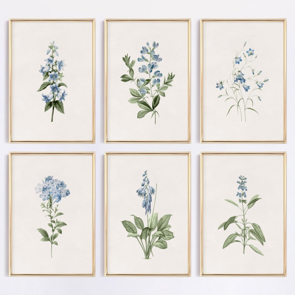 1pcs Blue Wildflower Botanical - đánh giá và giá Embroidery Wall Art