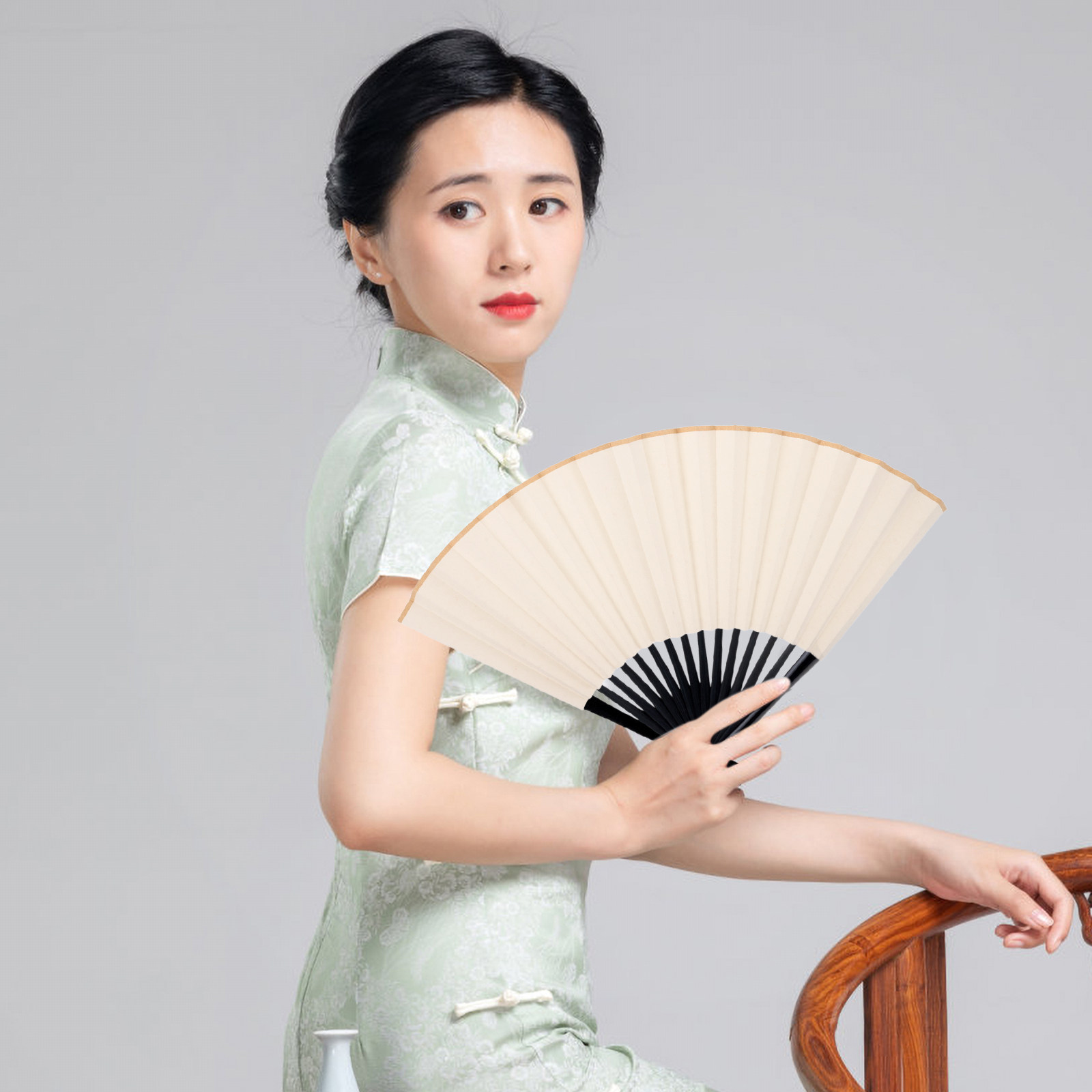 2Pcs Foldable Blank Fan Surfac - đánh giá và giá Embroidery Paper