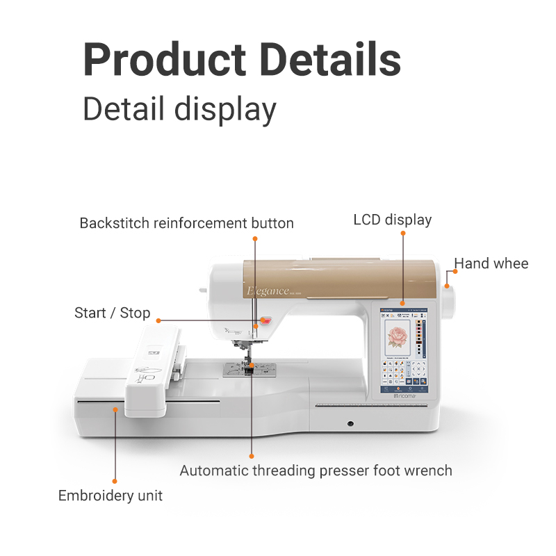 Easy Use Ricoma RSE5000 Househ - đánh giá và giá Embroidery Machine Computerized